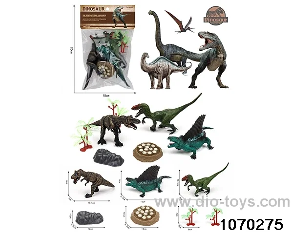 Dinosaur Set in PP bag with header
