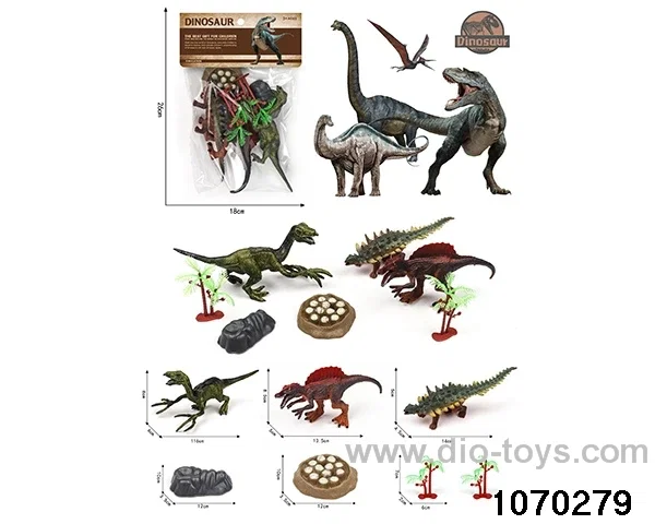Dinosaur Set in PP bag with header