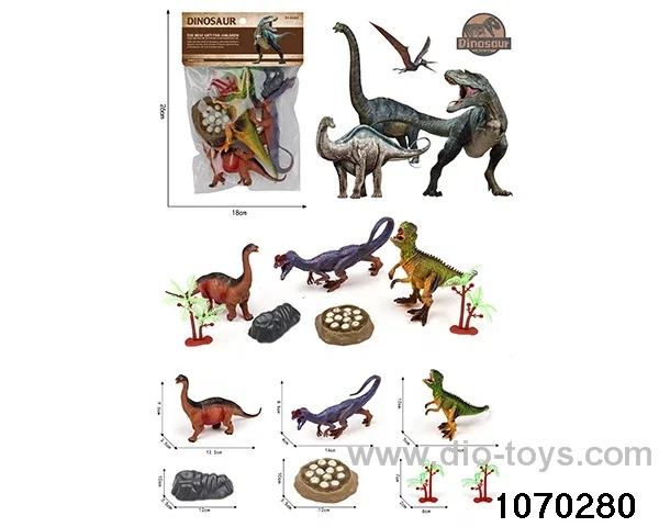 Dinosaur Set in PP bag with header