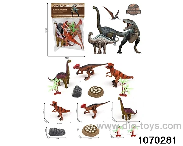 Dinosaur Set in PP bag with header