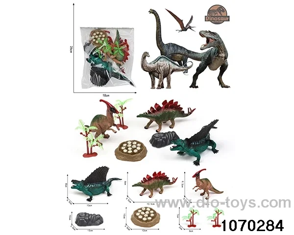 Dinosaur Set in PP bag with header