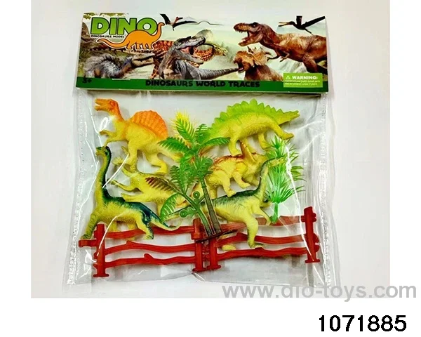 Dinosaur Set in PP bag with header