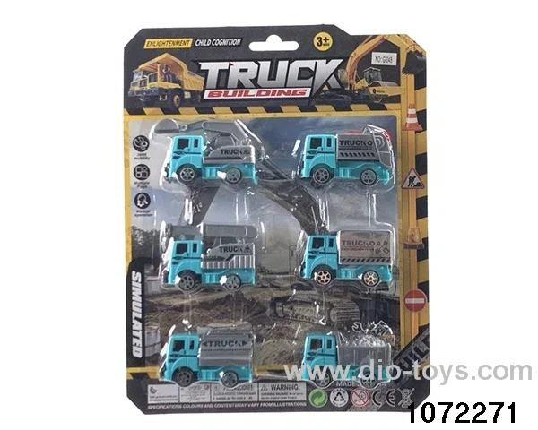 pull back engineering vehicles set in Blister card