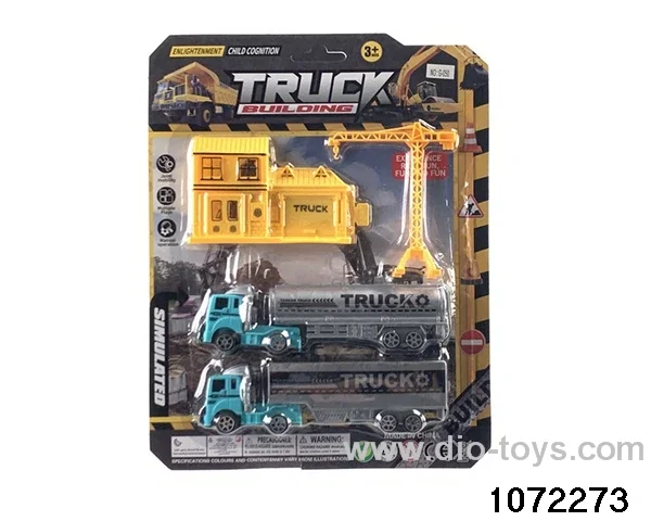 pull back engineering vehicles set in Blister card
