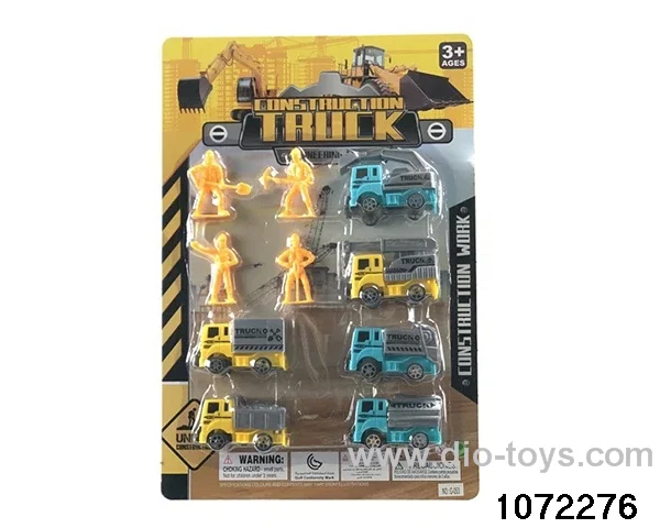 pull back engineering vehicles set in Blister card
