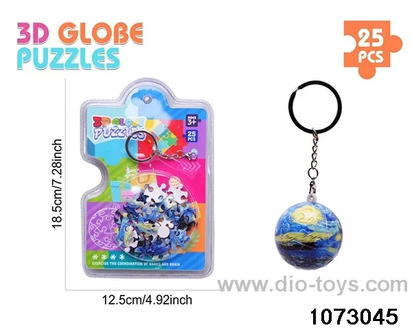 3D Puzzle Keychain (25PCS) in high frequency