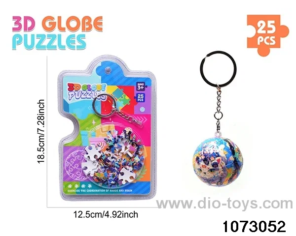 3D Puzzle Keychain (25PCS) in high frequency