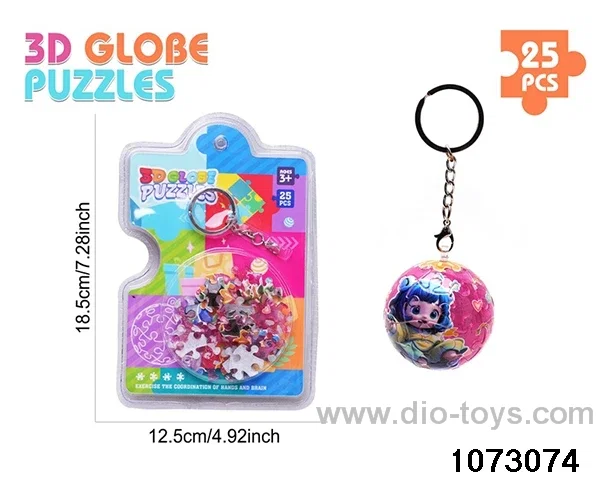 3D Puzzle Keychain (25PCS) in high frequency