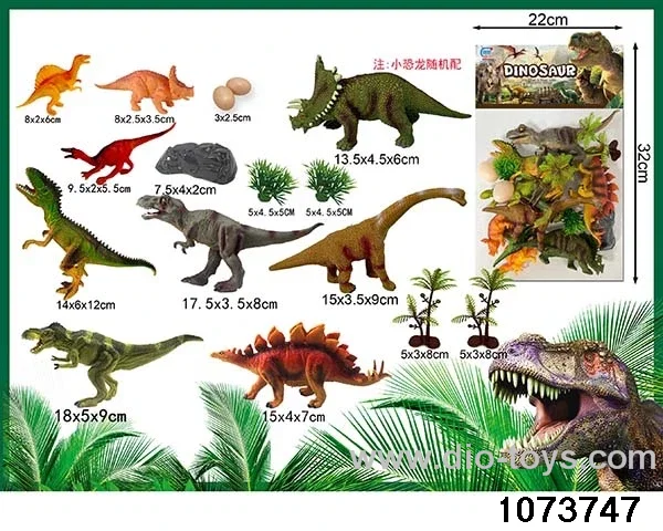 16pcs Dinosaur in PP bag with header
