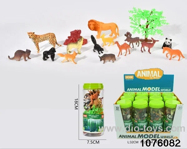 16pcs wild animal set（12 barrel/box）