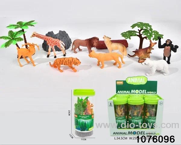 13pcs wild animal set（6 barrel/box）