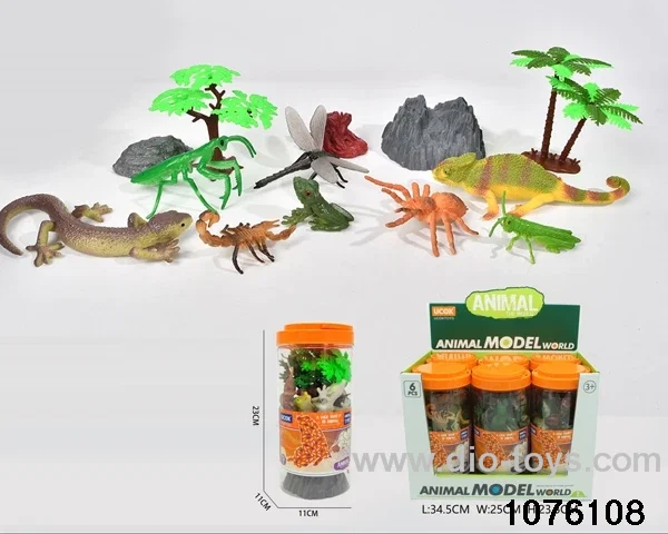 13pcs reptiles set（6 barrel/box）