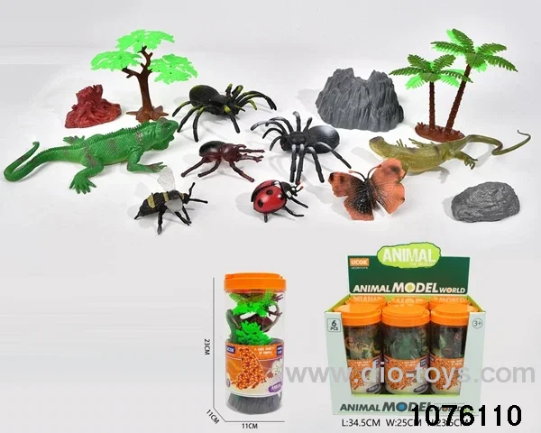 13pcs reptiles set（6 barrel/box）