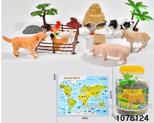 19pcs Pasture animal set