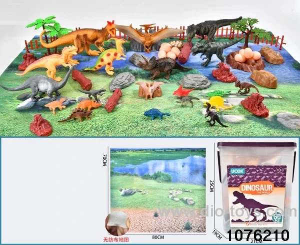 60pcs dinosaur set with map