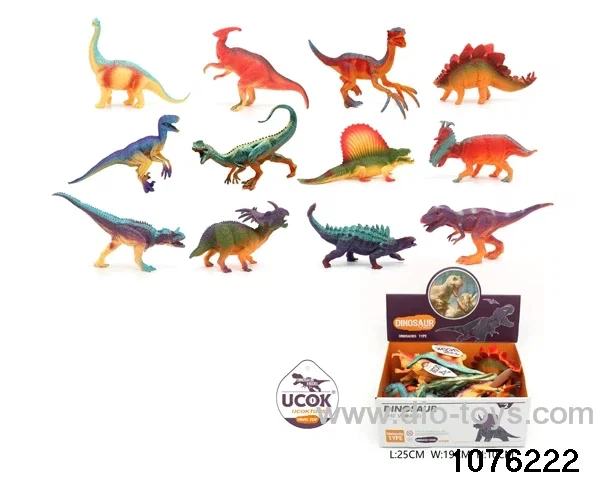 12pcs 7 inch dinosaur set