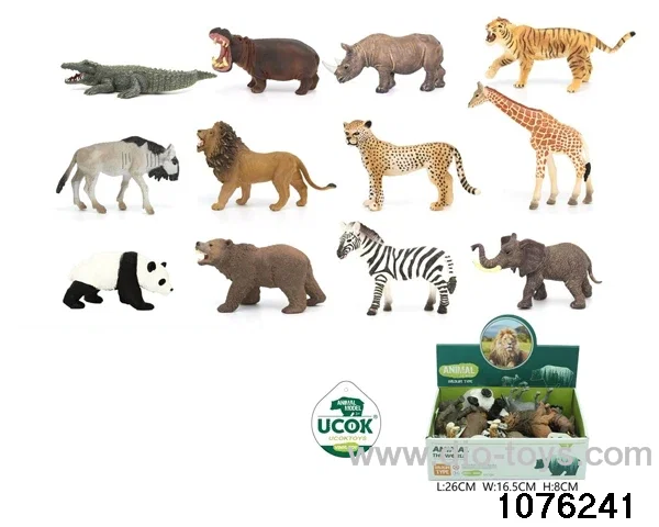 12pcs 5 inch wild animal