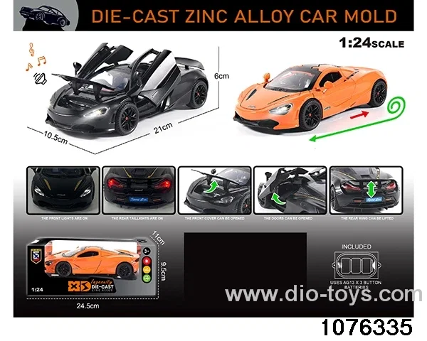 1:24 Alloy Car with Lights & Sound Effects in window box