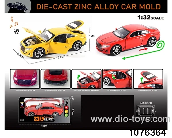 1:32 Alloy Car with Lights & Sound Effects in window box