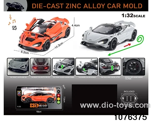 1:32 Alloy Car with Lights & Sound Effects in window box