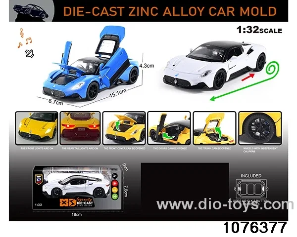 1:32 Alloy Car with Lights & Sound Effects in window box