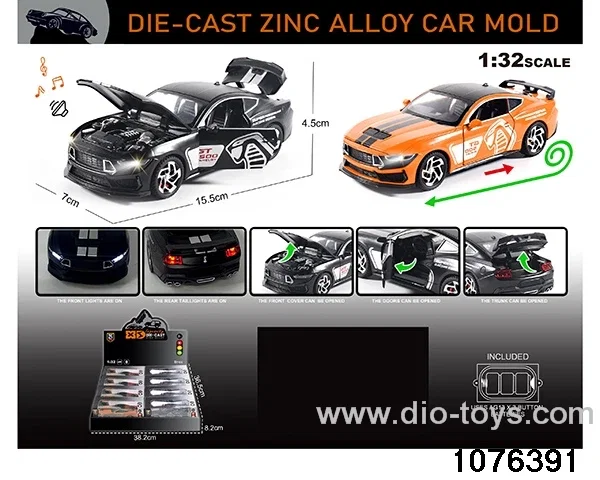 1:32 Alloy Car with Lights & Sound Effects in window box