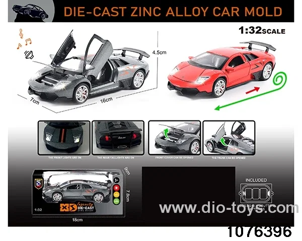1:32 Alloy Car with Lights & Sound Effects in window box