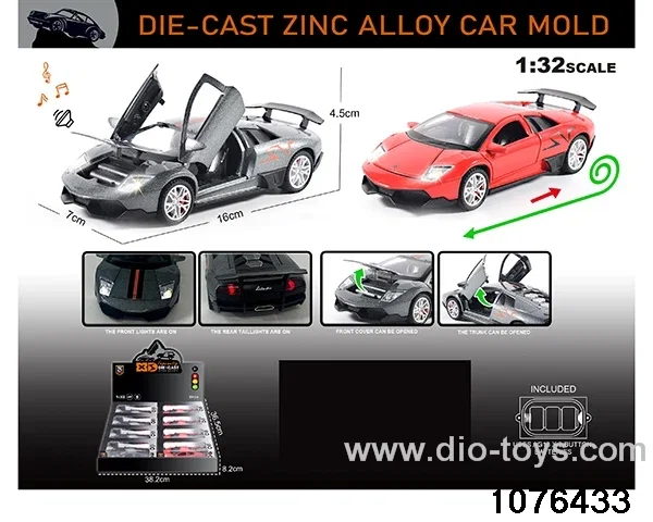 1:32 Alloy Car with Lights & Sound Effects in display box