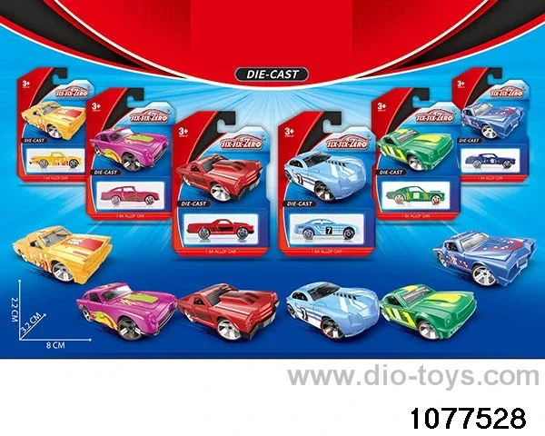Alloy Small Sports Car (6pcs mixed) in Blister card