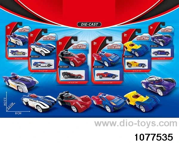 Alloy Small Sports Car (6pcs mixed) in Blister card