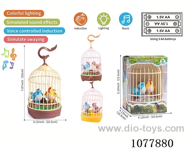 Voice controlled bird cage for two birds W L/M