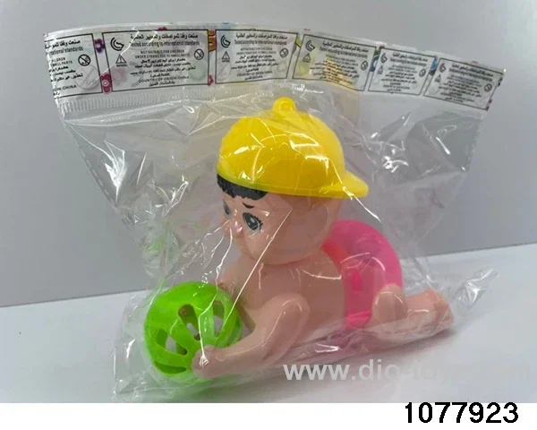 Pulling a wire to climb a baby with light in opp bag