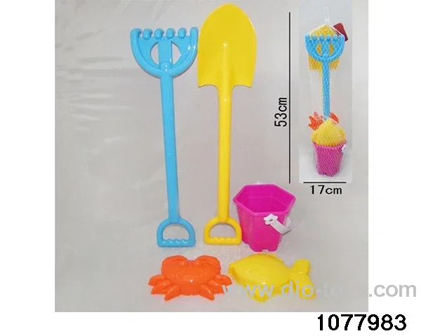5pcs beach pail in Net bag