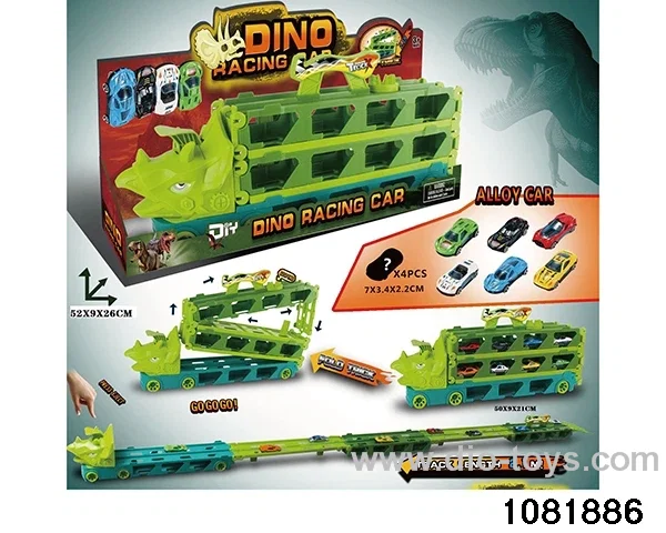 Dinosaur Track + Alloy Car in window box