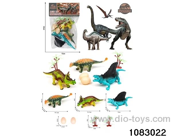 Dinosaur Set in PP bag with header
