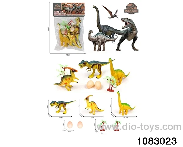 Dinosaur Set in PP bag with header