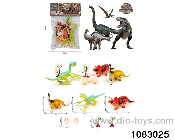 Dinosaur Set in PP bag with header