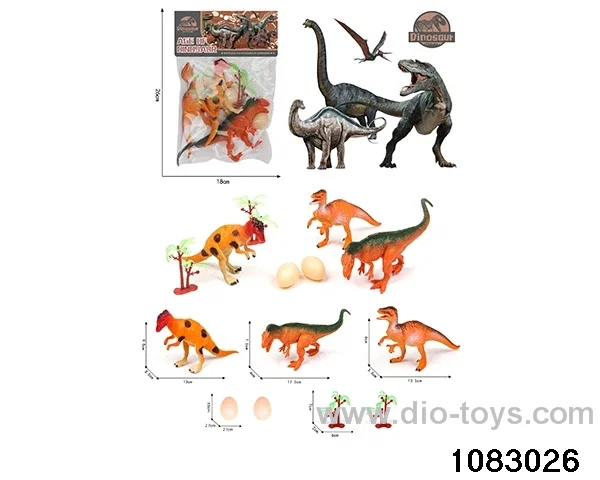 Dinosaur Set in PP bag with header