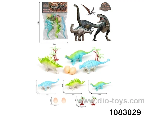 Dinosaur Set in PP bag with header