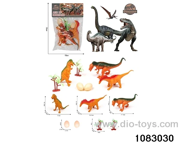 Dinosaur Set in PP bag with header