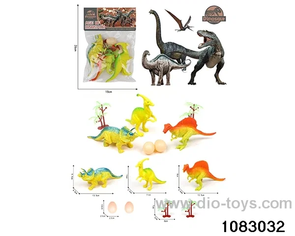 Dinosaur Set in PP bag with header