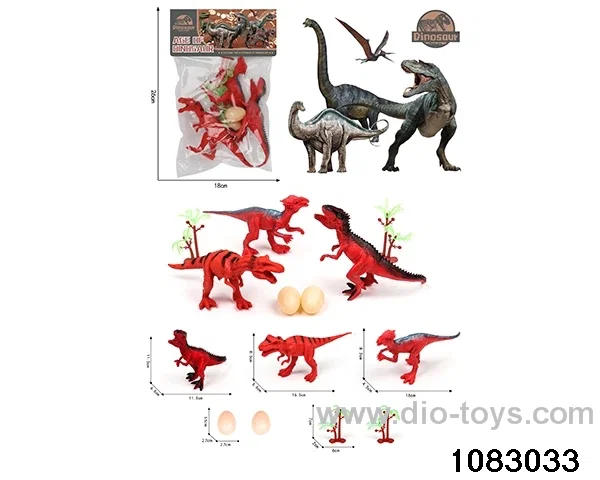 Dinosaur Set in PP bag with header