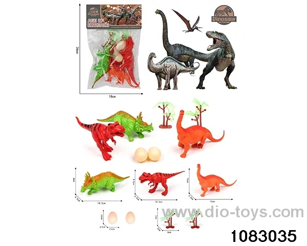 Dinosaur Set in PP bag with header