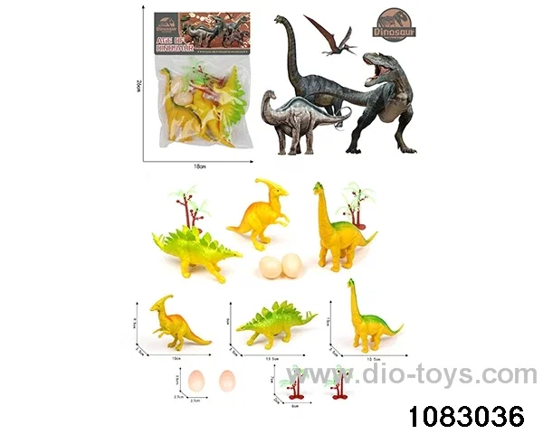 Dinosaur Set in PP bag with header