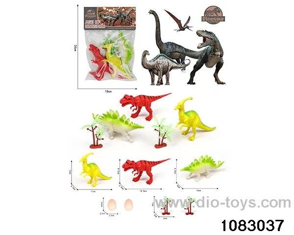 Dinosaur Set in PP bag with header