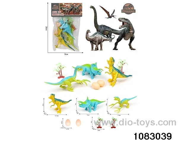 Dinosaur Set in PP bag with header