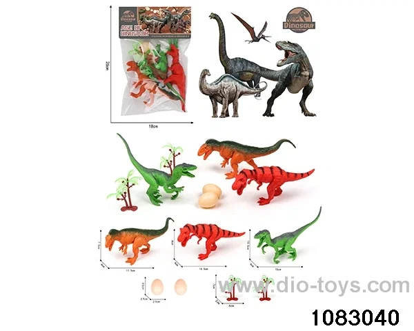 Dinosaur Set in PP bag with header