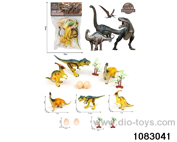 Dinosaur Set in PP bag with header