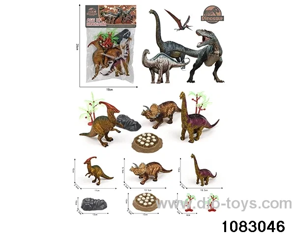 Dinosaur Set in PP bag with header