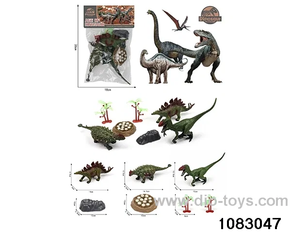 Dinosaur Set in PP bag with header